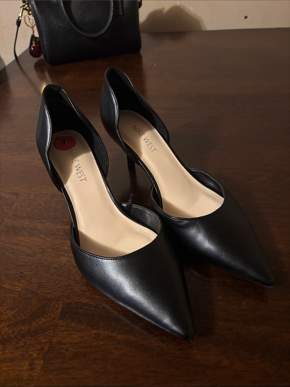 Nine West Black Pointed D'Orsay Pumps